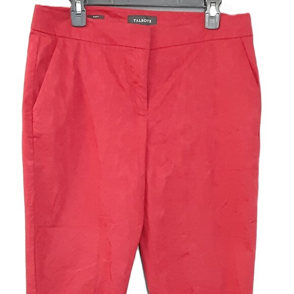 Talbots Curvy Woman's Long Pants Size 12, Red, Pockets, 26" inseam - Picture 1 of 12